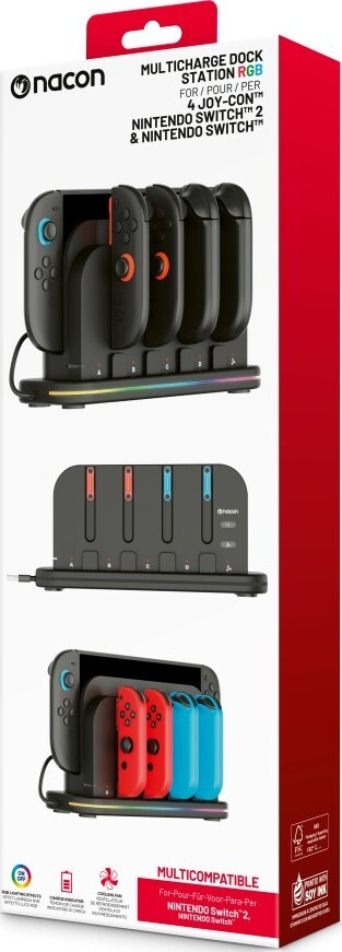 Nabíječka pro Joy Con s Rgb podstavcem pod dok pro Nintendo Switch 2 Nacon
