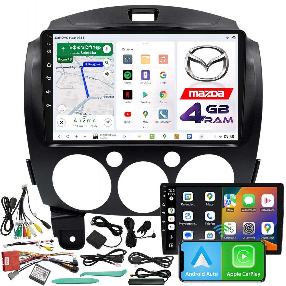 Autorádio Ncs D9 Mazda 2 2007-2014 Android 4GB Lte