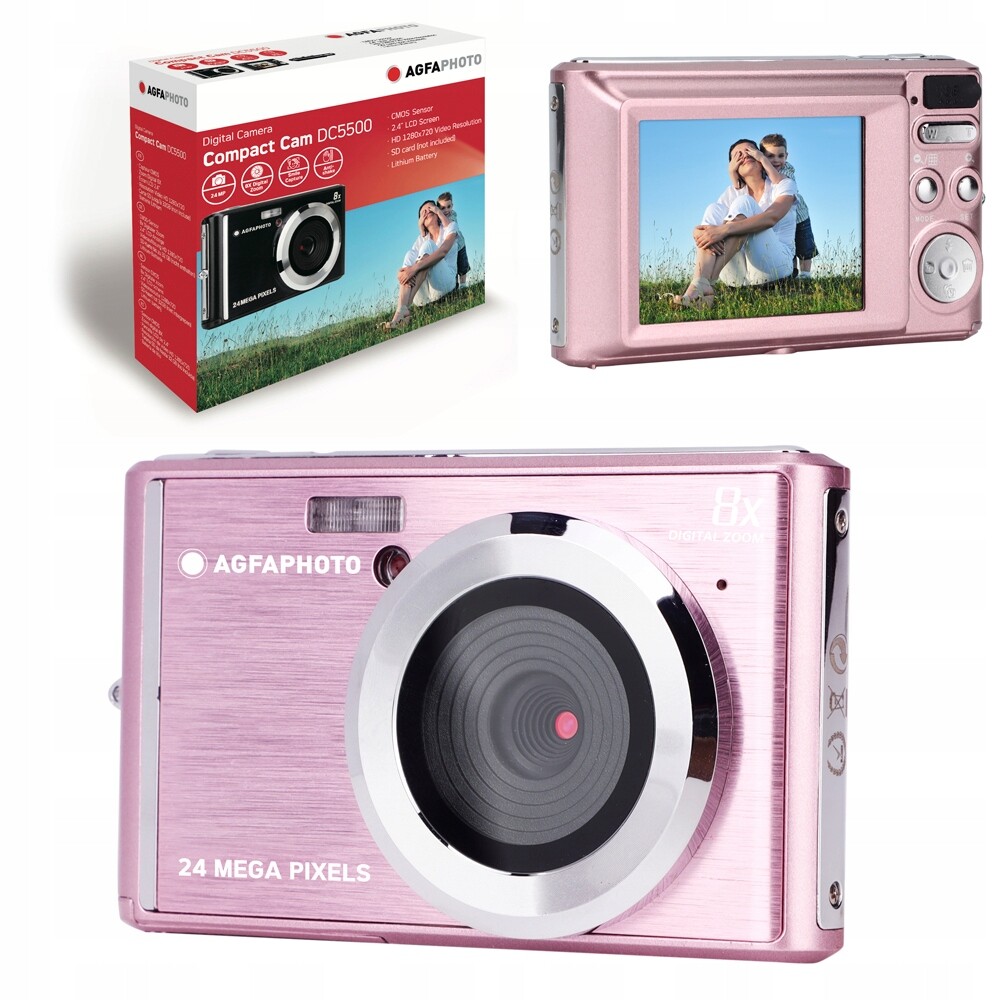 Digitální fotoaparát Agfa AgfaPhoto DC5500 24MP Hd filmy 720p Stabilizace 8xZOOM