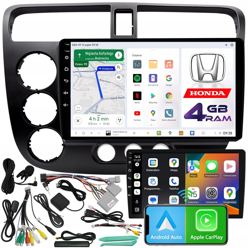 Automobilové Rádio Ncs D9 Honda Civic VII Sedan 2000-2006 Android 4GB Lte