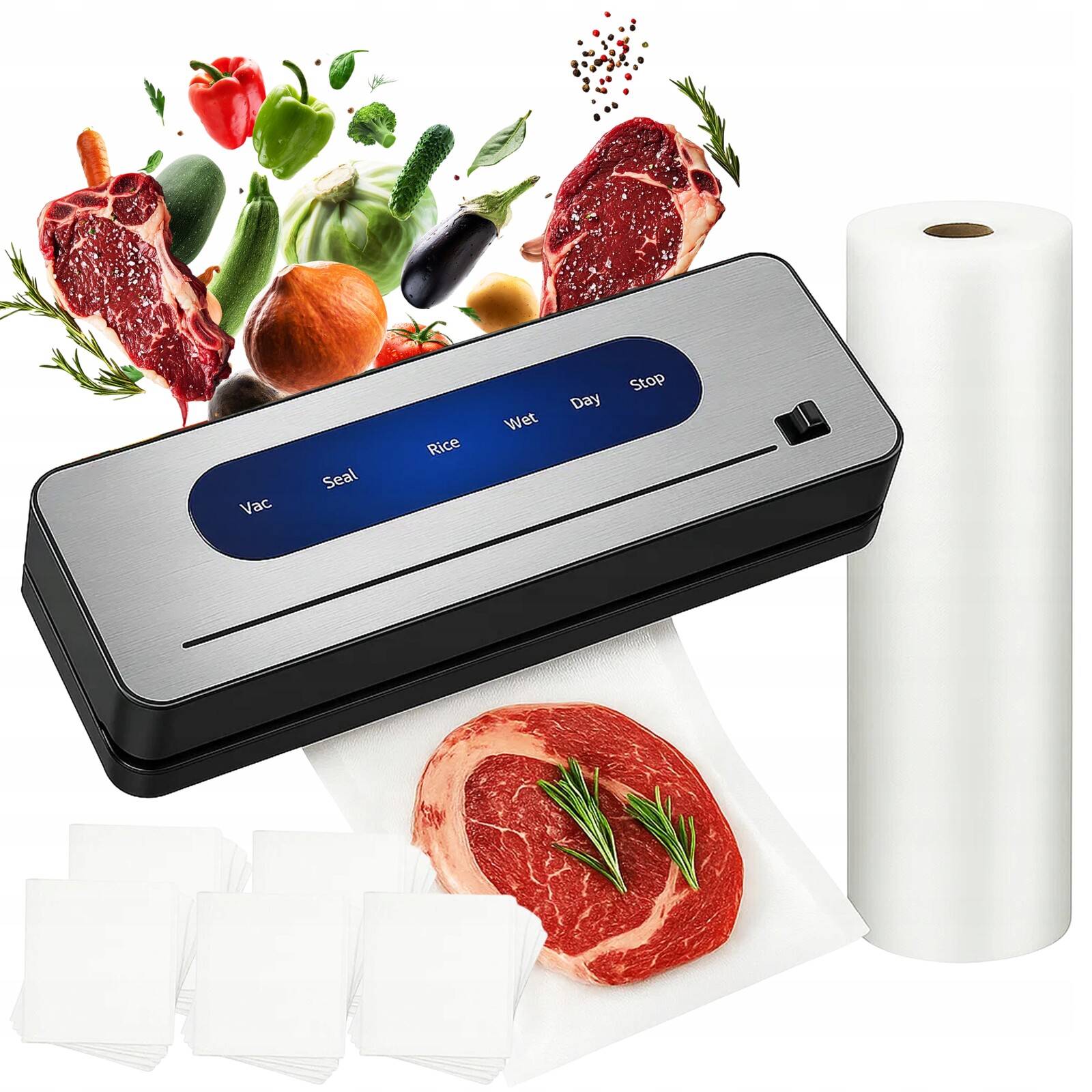 Vakuová Svářečka S Nožem FUDI7 Zásoba Fólie