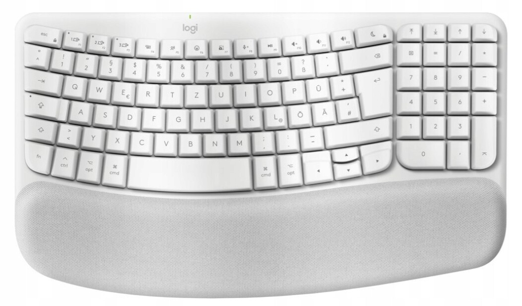 Logitech Wave Keys pro Mac, klávesnice, Bluetooth klávesnice, Azerty Fr