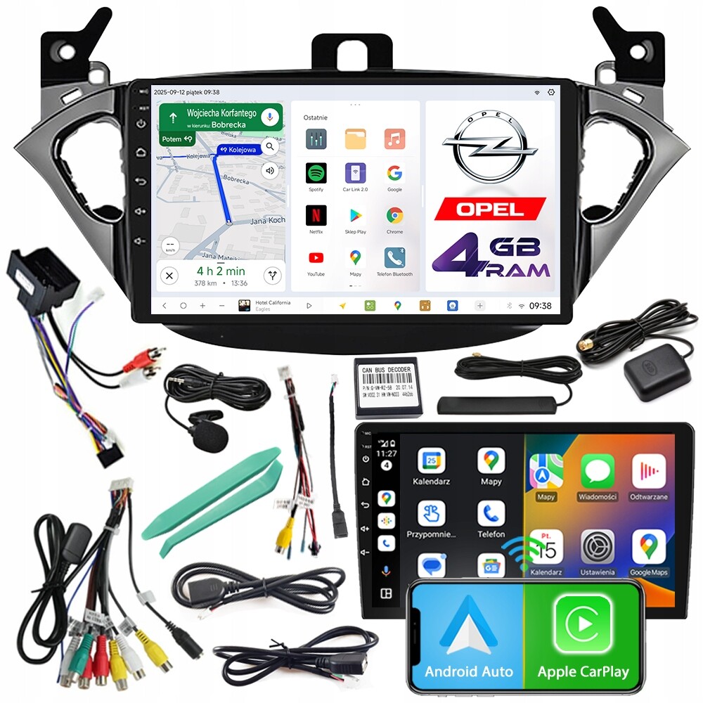 Autorádio Ncs D9 Opel Corsa E 2014-2019 Android Navigace 4GB Lte