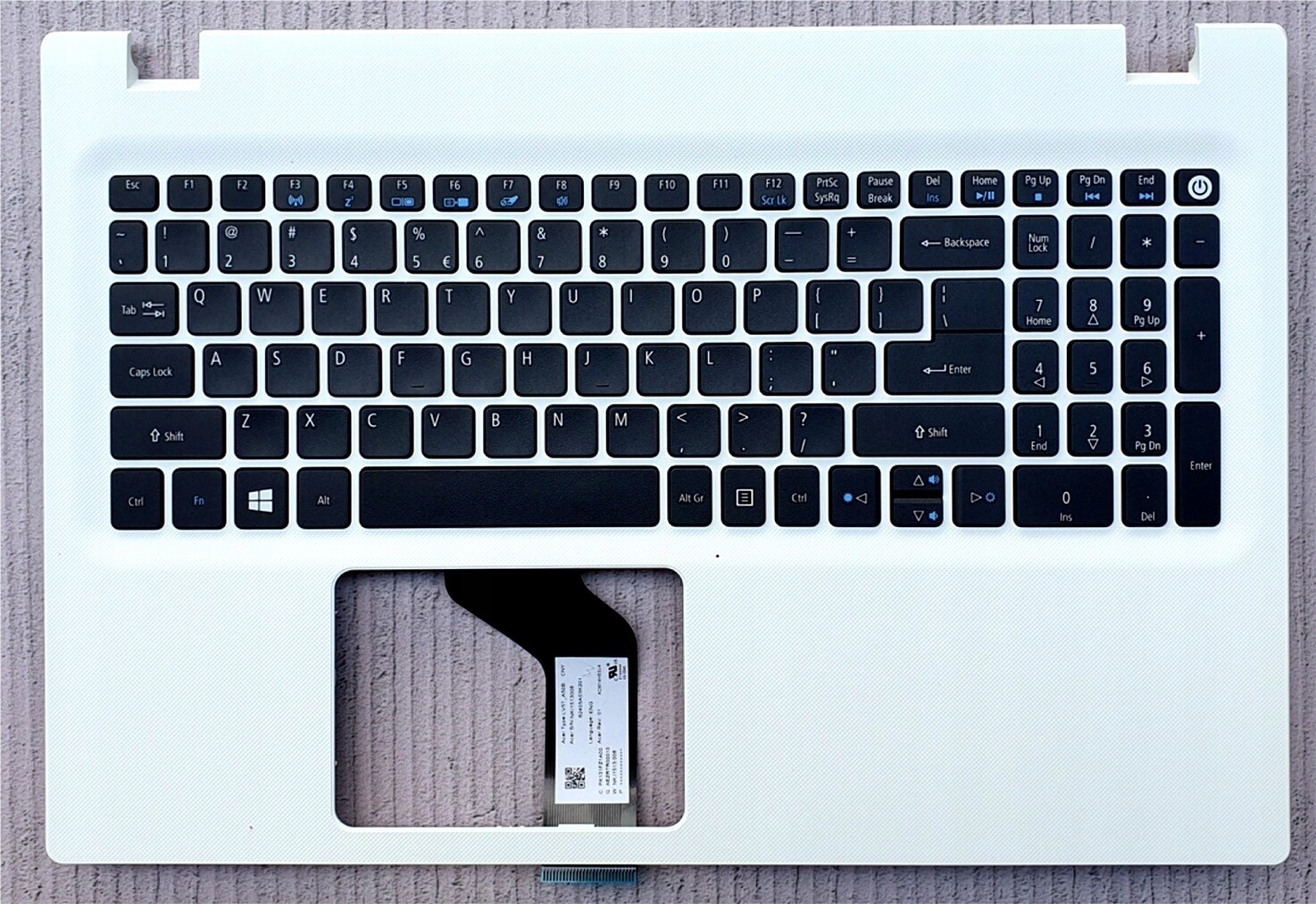 Klávesnice s krytem Acer Aspire E5-574 E5-574G bílá Us/pl touchpad