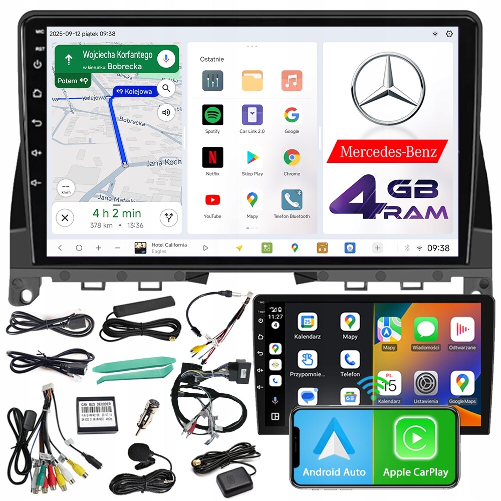Autorádio Ncs D9 Mercedes-benz W204 2007-2010 Android 4GB Lte