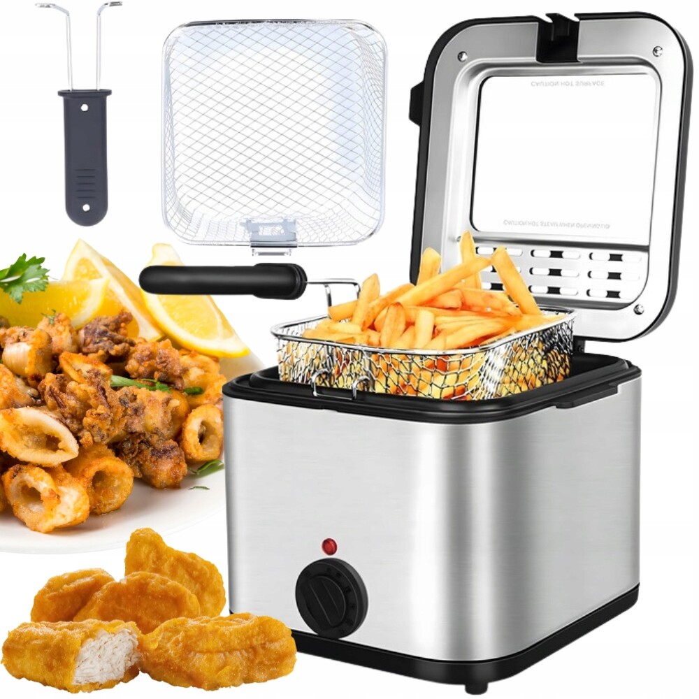 Tradiční olejová fritéza s obsahem tuku 2,5 l pro smažení rybích hranolků 1000 W