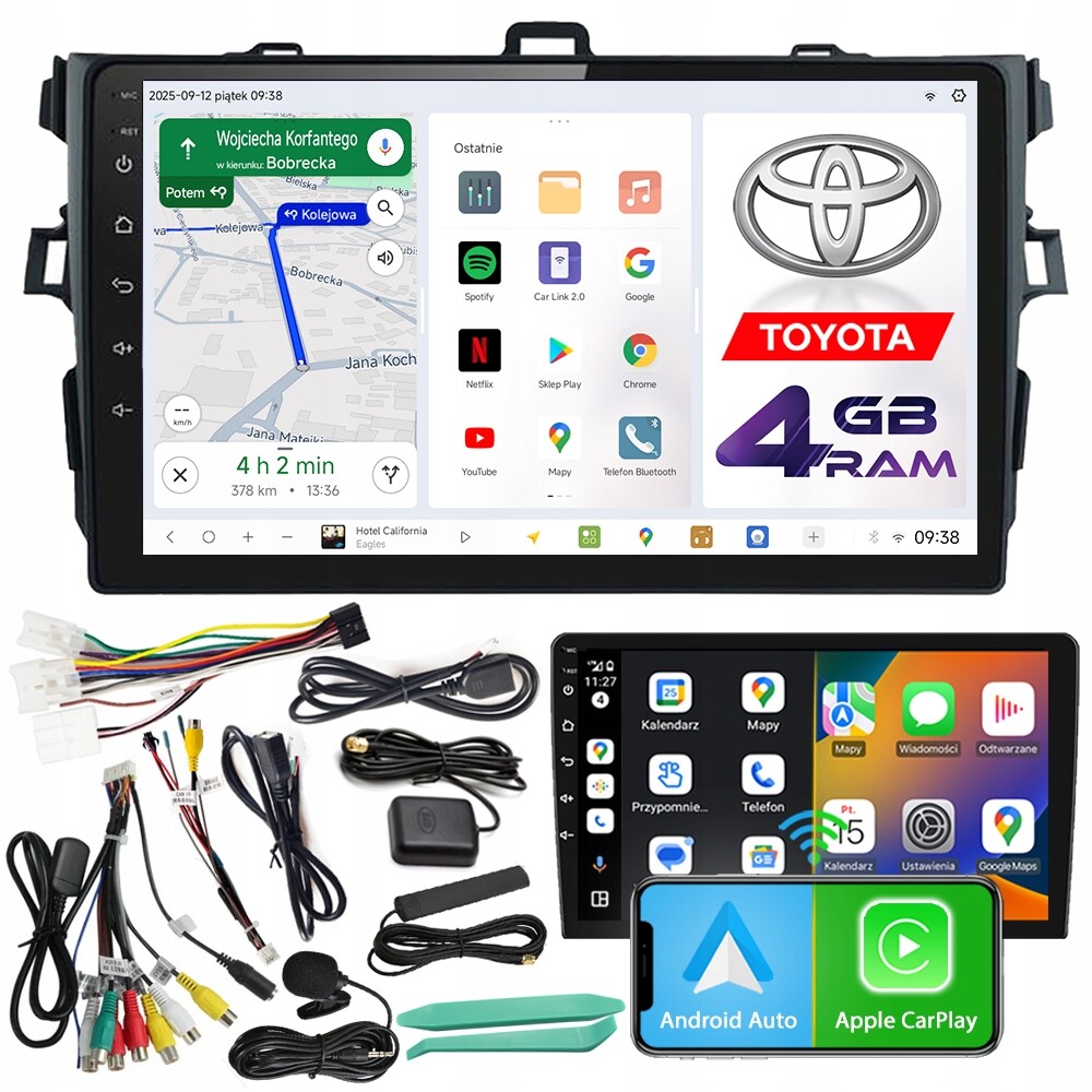 Autorádio Ncs D9 Toyota Corolla E15 2007-2014 Android 4GB Lte