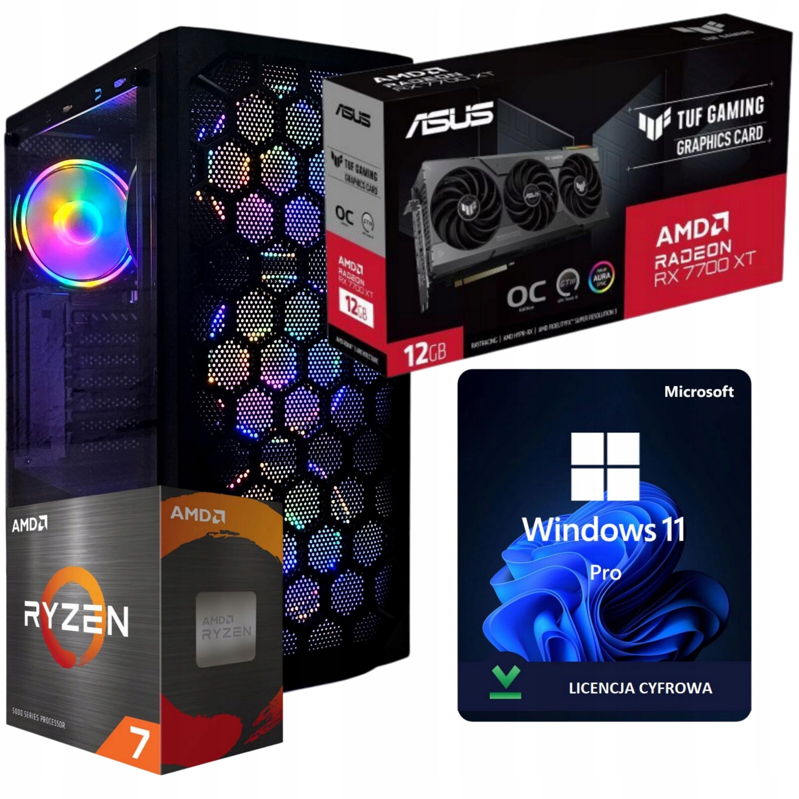 Počítač Gamer Master Ryzen 7 32GB Ssd 1TB Rx 7700 12GB