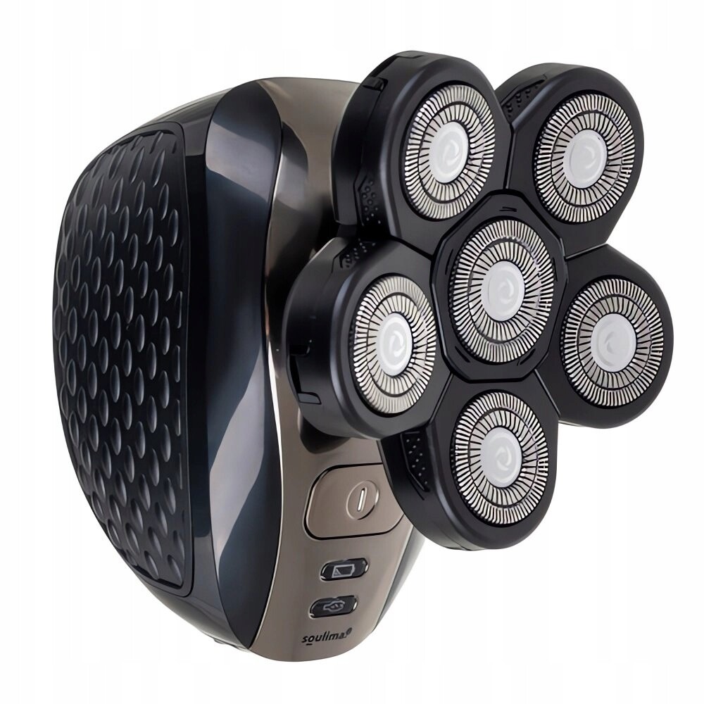 Soulima 26423 Rotační holicí strojek a zastřihovač 7 v 1, černý