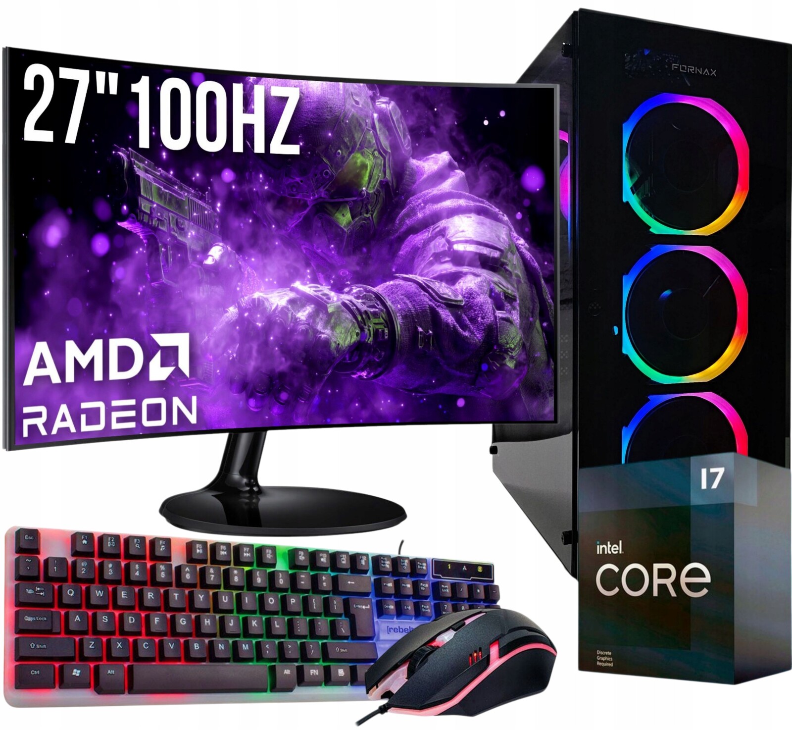 Herní Set I7 32GB Rx 7700XT 12GB Monitor 27