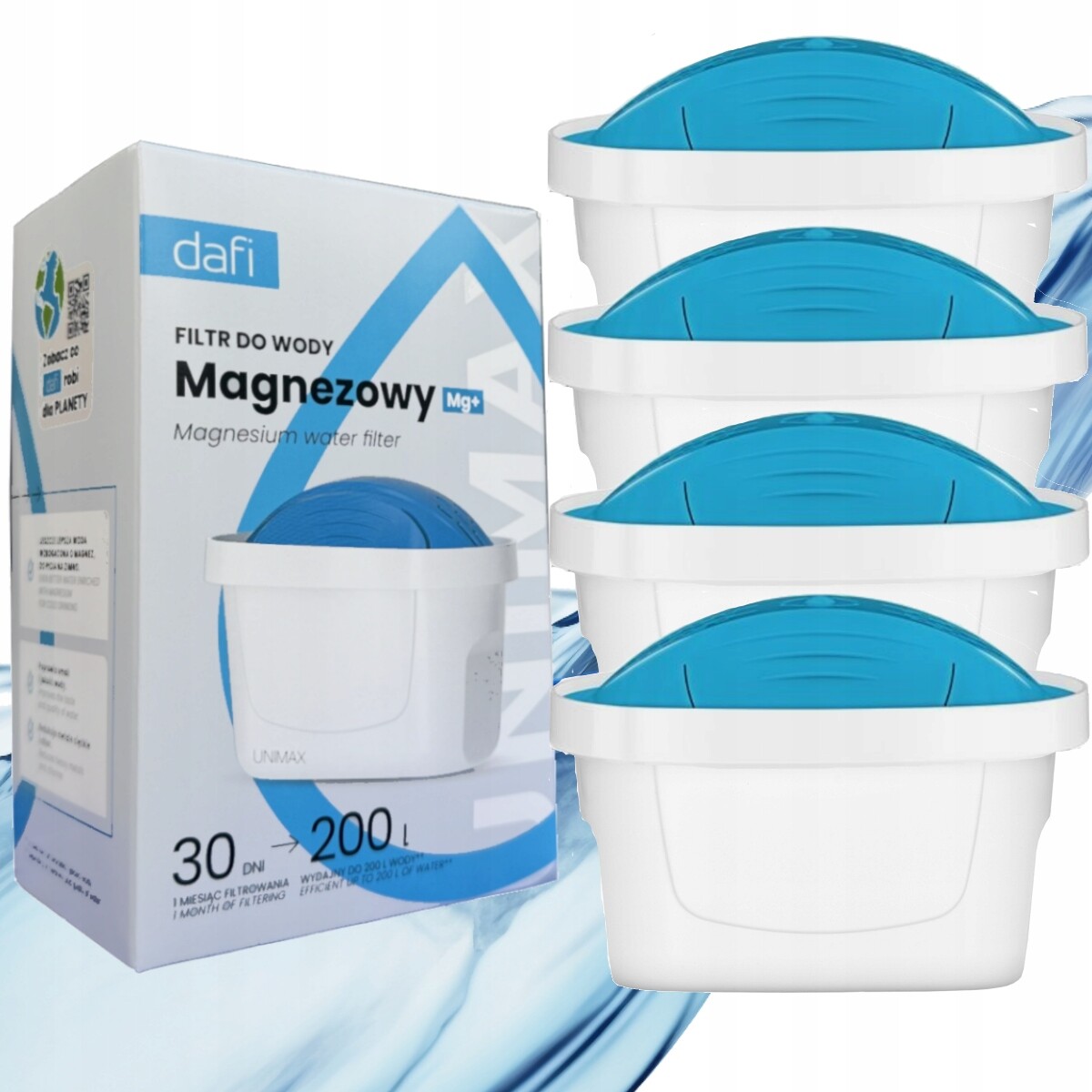 Sada 4x hořčíkový filtr Dafi Unimax Mg+ filtrační vložka do konvice
