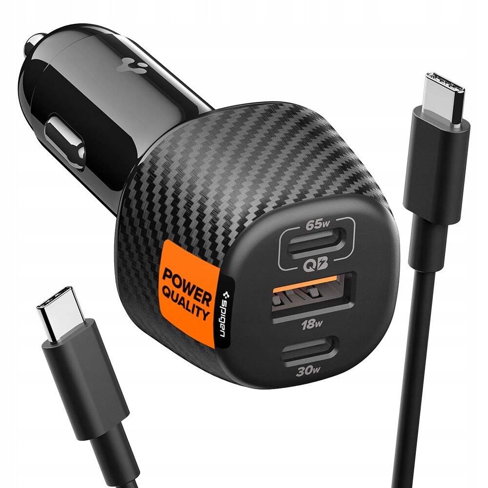 automobilová Spigen Essential 113W, 2x Usb-c Pps Pd, Usb-a, rychlá