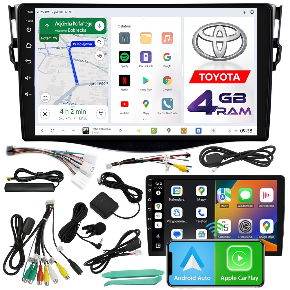 Automobilové Rádio Ncs D9 Toyota RAV4 2006-2012 Android 4GB Lte