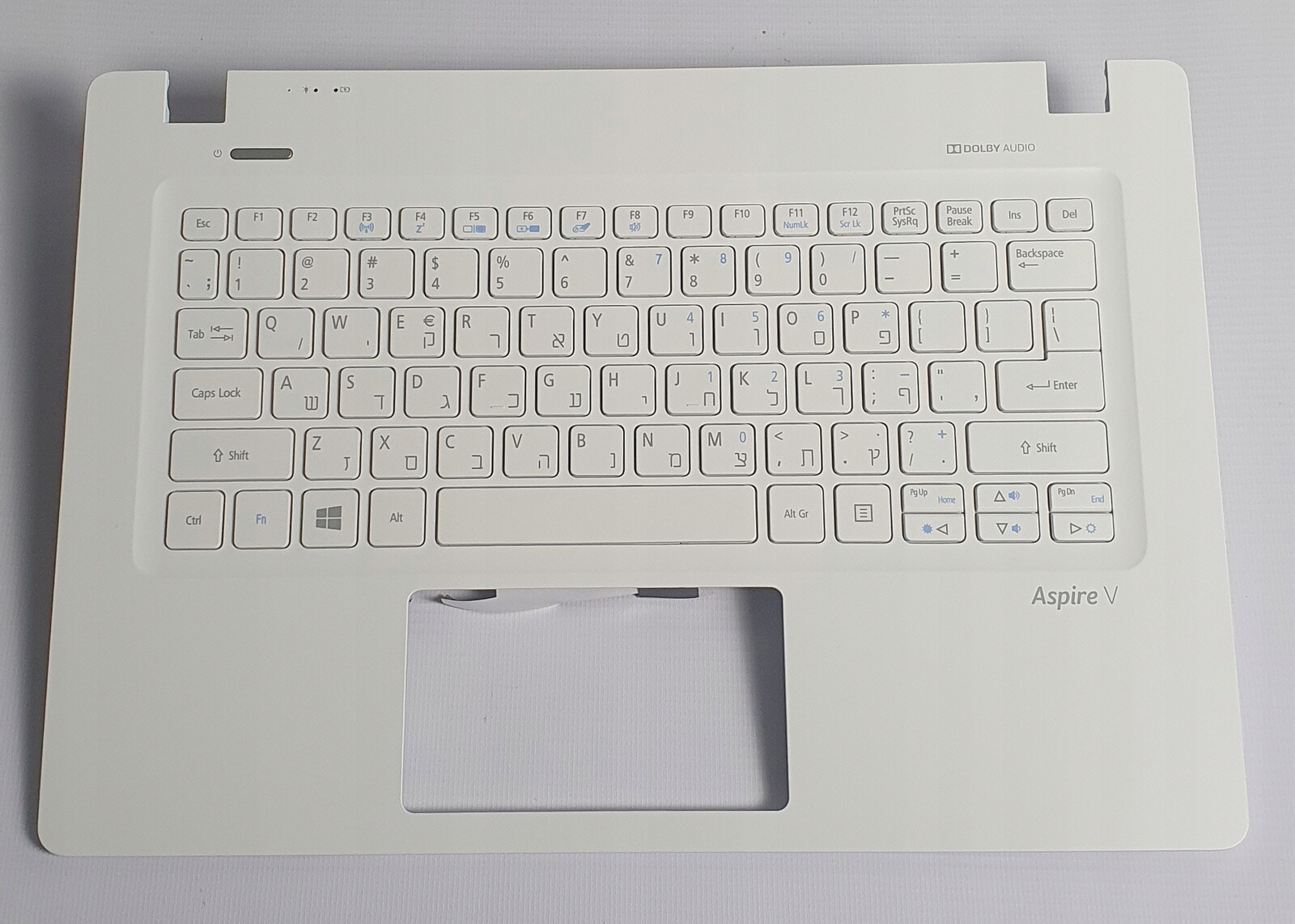 Klávesnice s krytem Acer Aspire V3-372 V3-372T bílá US/hebrew touchpad