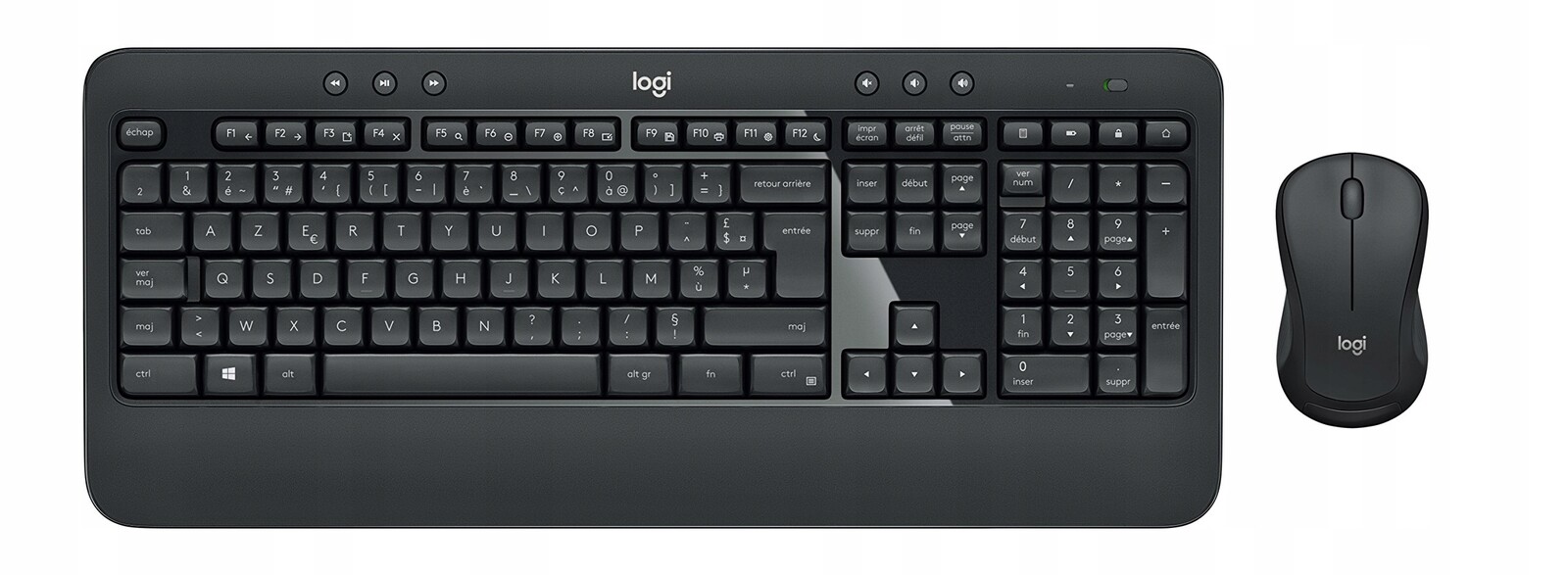 Sada klávesnice a myši Logitech černá Azerty belgický systém
