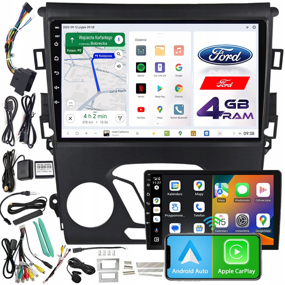 Autorádio Ncs D9 Ford Mondeo Mk5 2013-2018 Android 4GB Lte