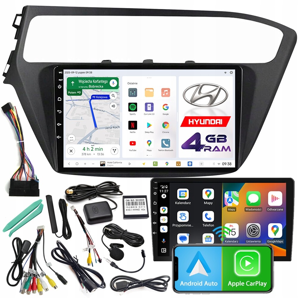 Autorádio Ncs D9 Hyundai i20 2018-2020 Android Navigace 4GB Lte