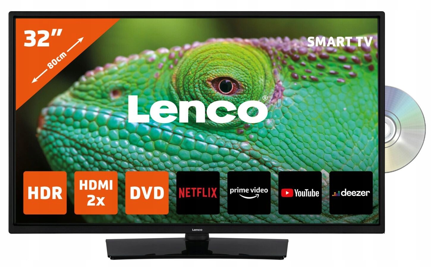 Led televize 32 Lenco DVL-3273BK Dvb-t Smart S DVD Přehrávačem Pilot