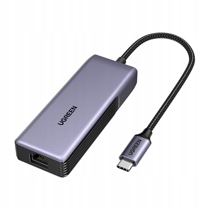Ugreen UGCM848 Síťový adaptér Usb-c na RJ45 5GbE Černý hliník