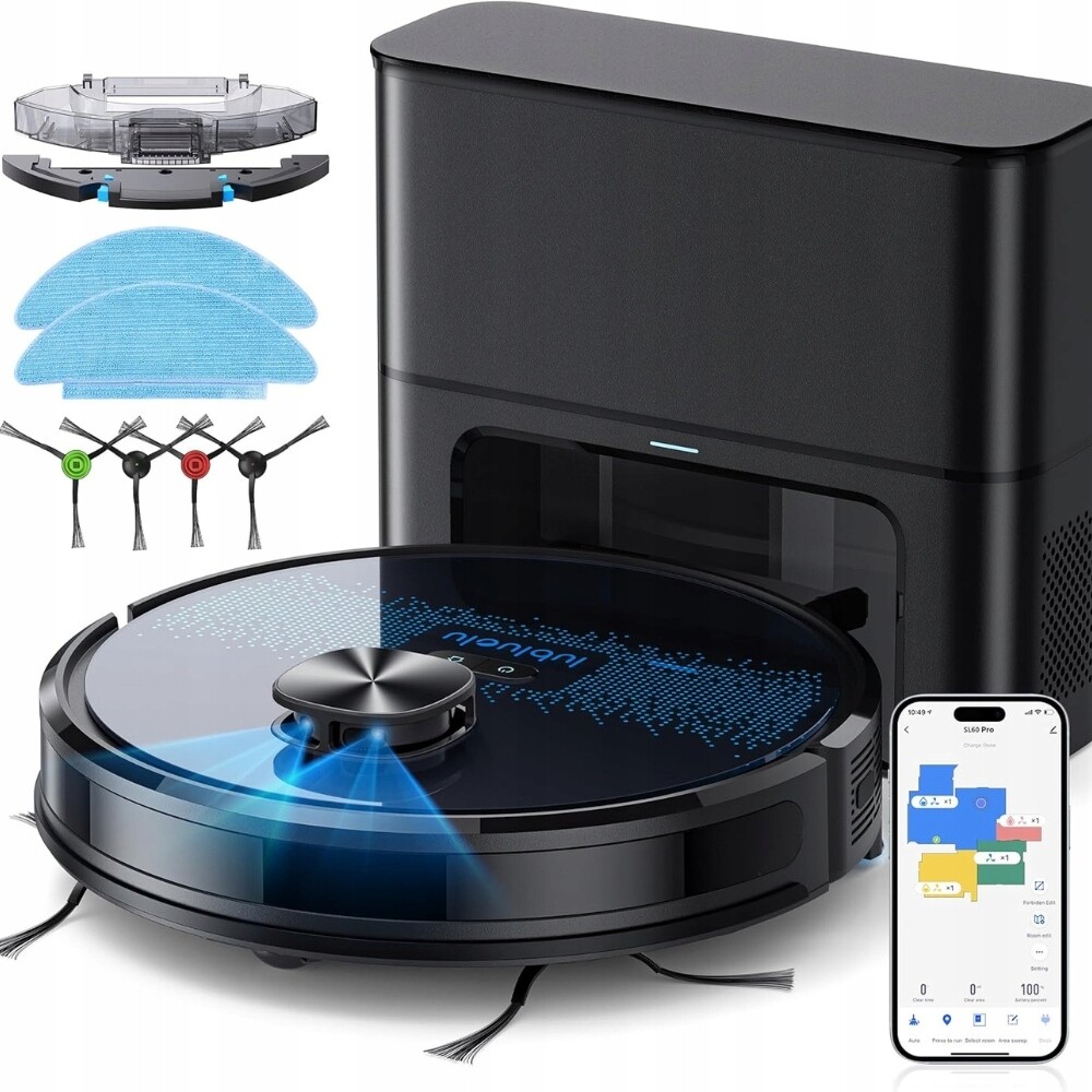Lubluelu Robotický vysavač a mop 3v1, 5000Pa, Samovyprazdňovací stanice