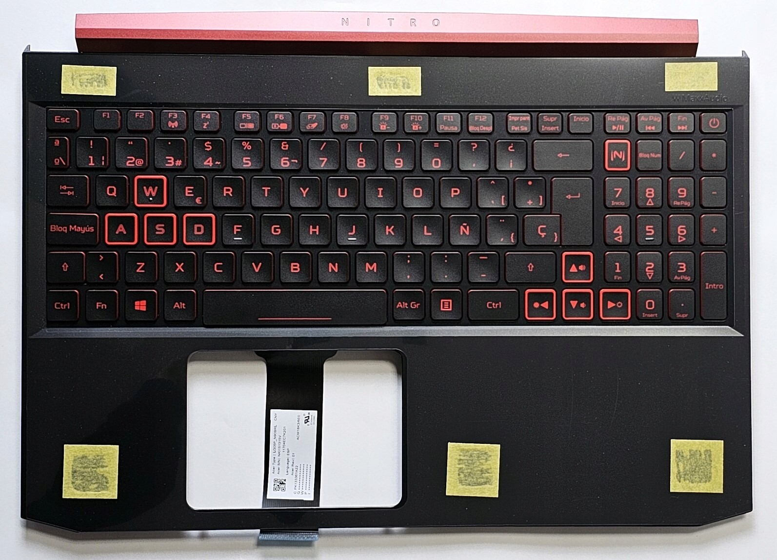 Klávesnice s horním krytem palmrest Acer Aspire AN515-54 Spa NV1050/1650