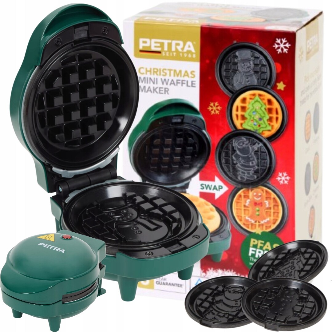 Vánoční Vaflovač Na 1 Vafli, Nepřilnavý Povrch S Lampičkou