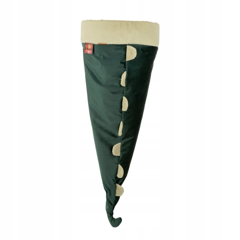 Pelíšek pelíšek pro kočky ještěrka, tmavě zelený, 40x100x20 cm, zpevněný