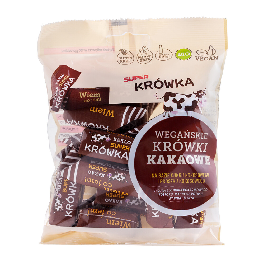 Kakaové bonbóny krówki Bonbóny bez mléka, Bio, 150 g, Sada: 10 ks