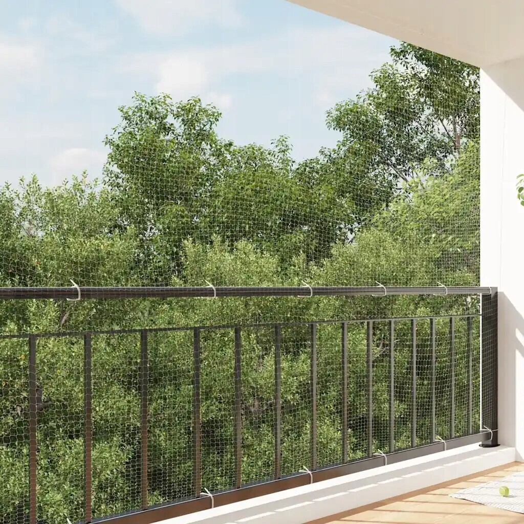 vidaXL Průhledná síť pro kočky 8 x 3 m nylonová