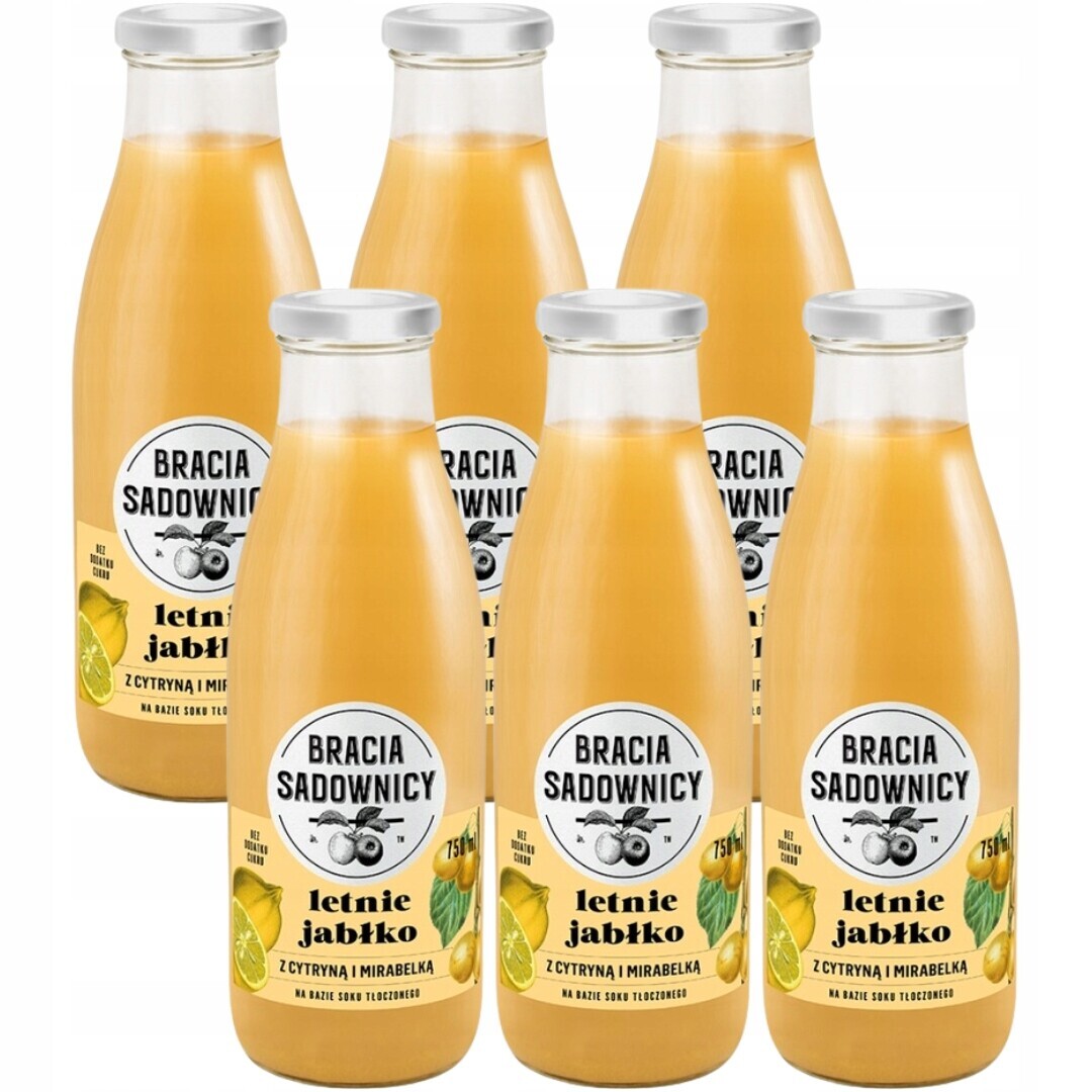 Bracia Sadownicy Limonáda letní jablko s citronem a mirabelkou 750 ml x 6 s