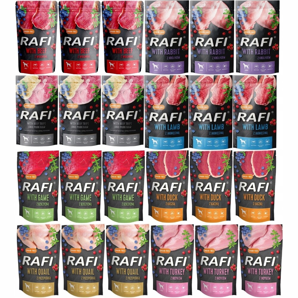 Dolina Noteci Rafi vlhké krmivo MIX Chutí 24x500g