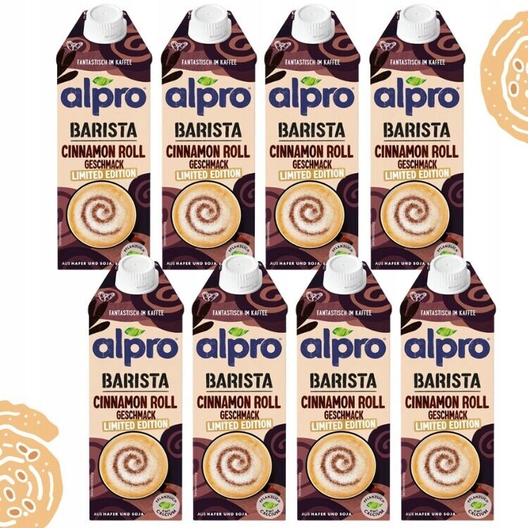 Set Rostlinný nápoj Alpro Barista Cinnamon Roll Skořice 8x750 ml
