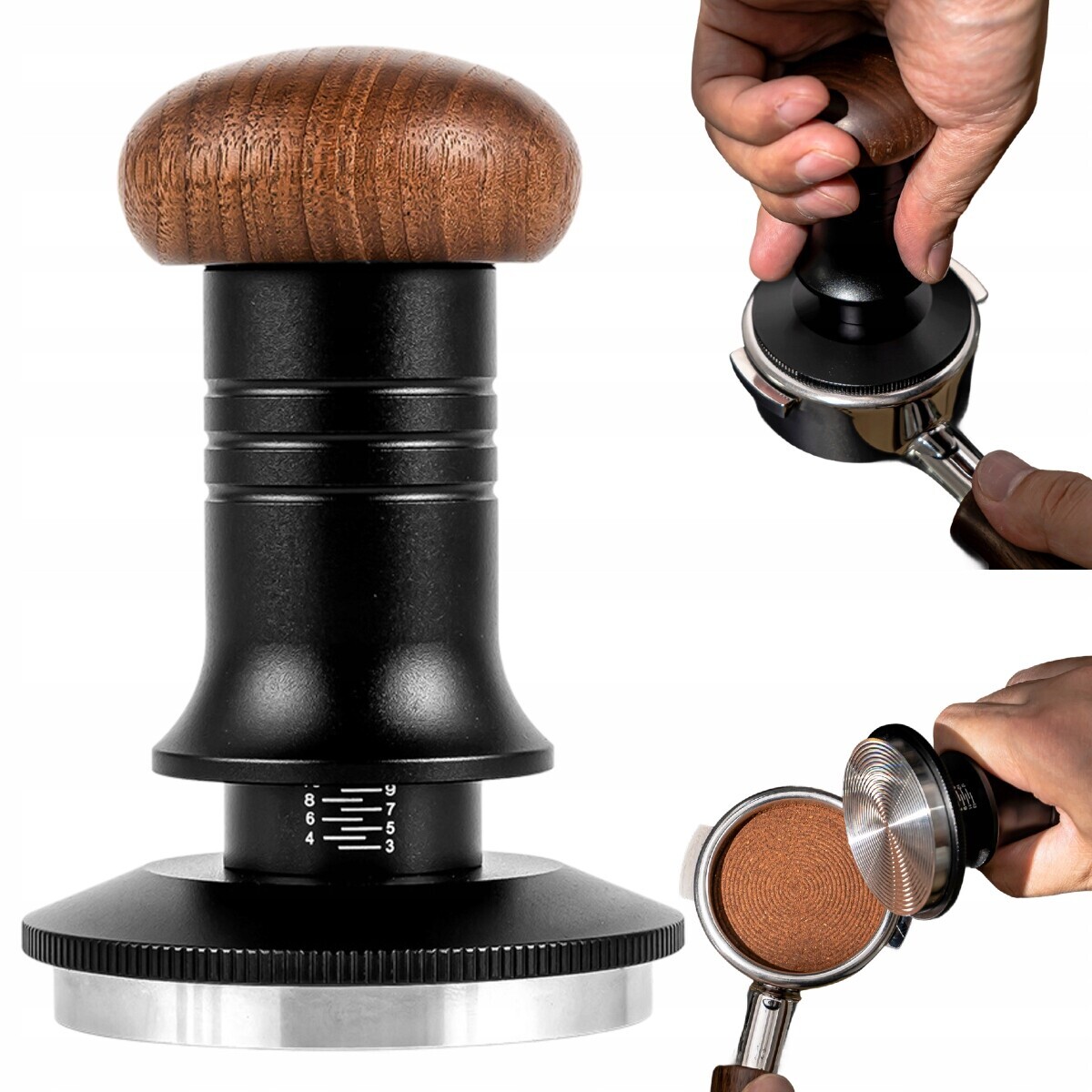 Tamper S Regulací Tlaku Šlehač Kávy V Kolbě Kávovar 51 mm