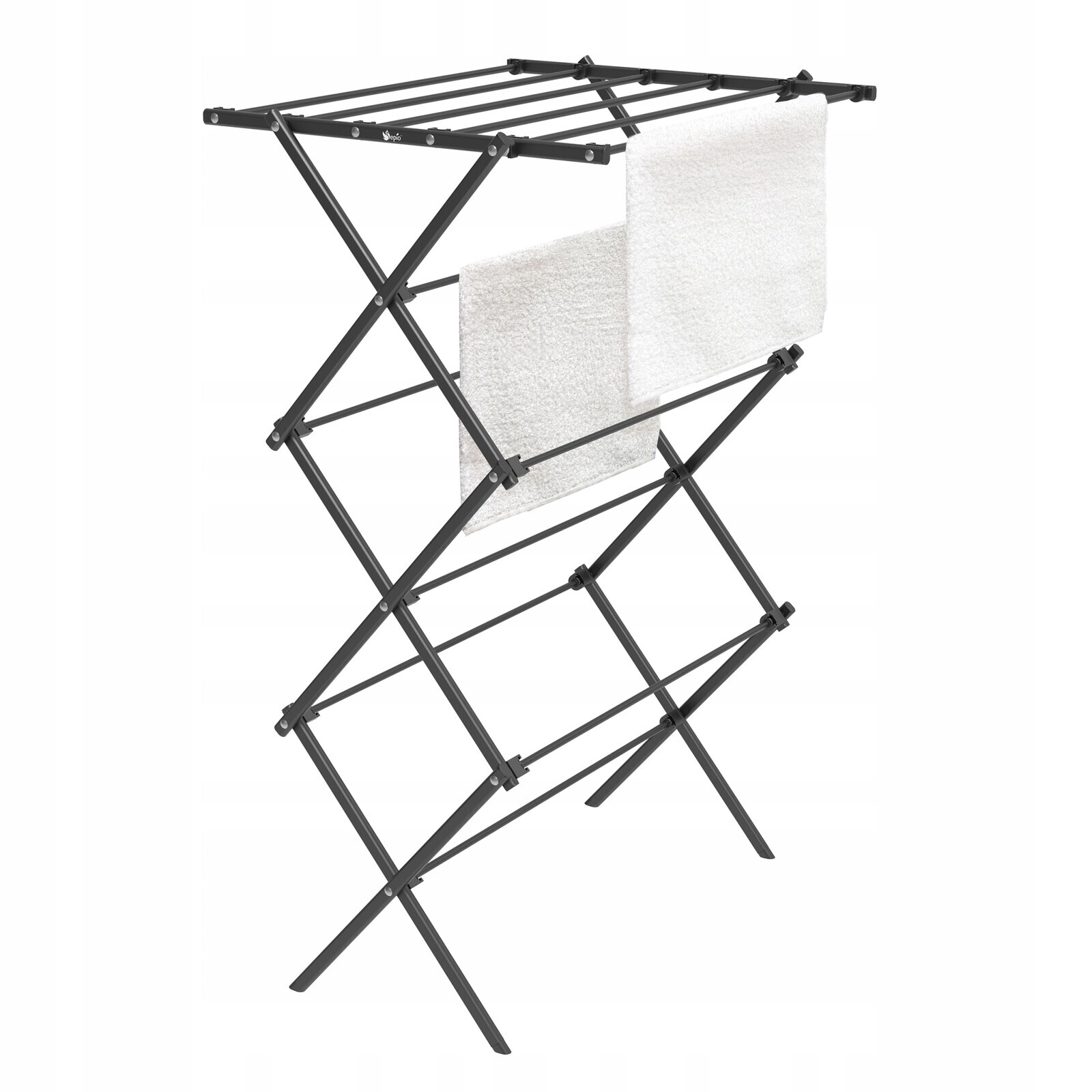 Sušák Černý, Skládací, Odolný Do Koupelny, 9 M, Odolný