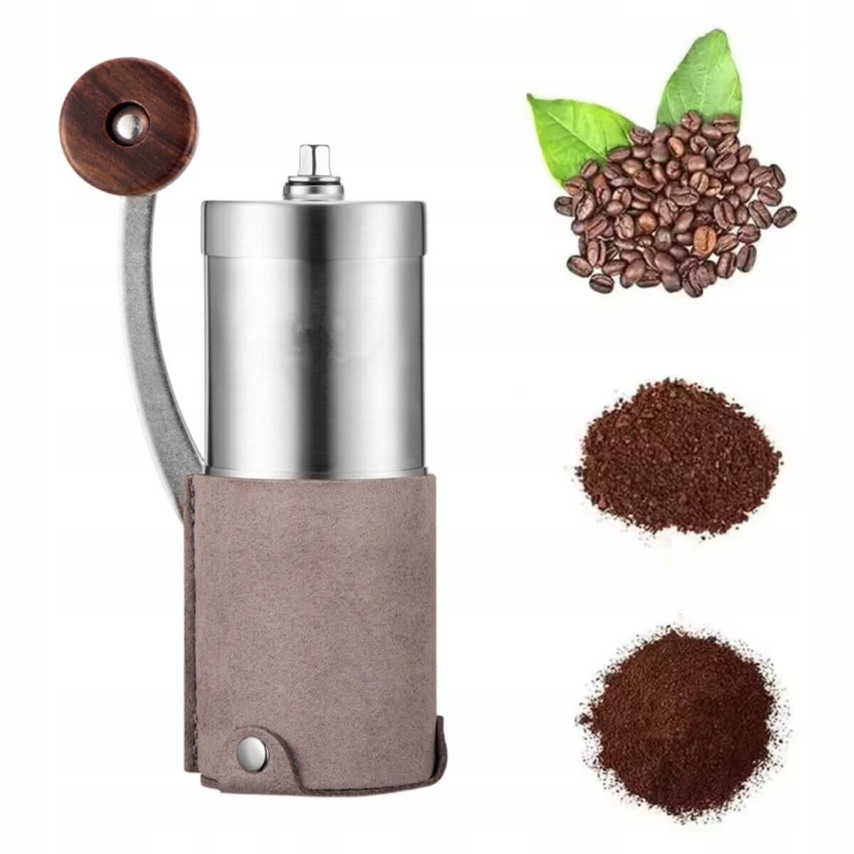 Keramický Ruční Mlýnek Na Kávová Zrna V Kolbě S Regulací Ocel