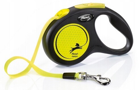 Vodítko flexi automatické New Neon S páska 5 m pro psa do 15 kg