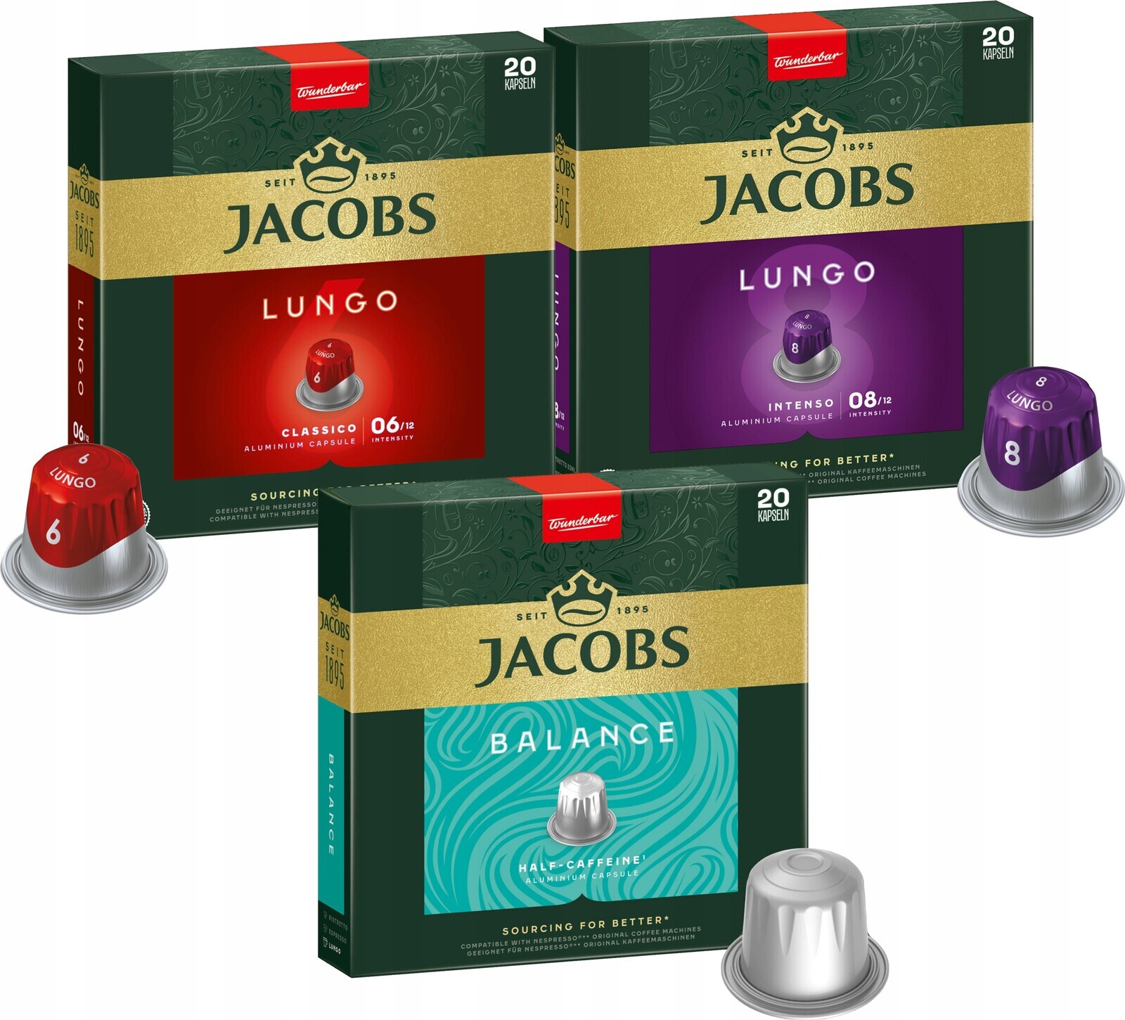 Kapsle Jacobs pro Nespresso Classico Intenso Balance 60