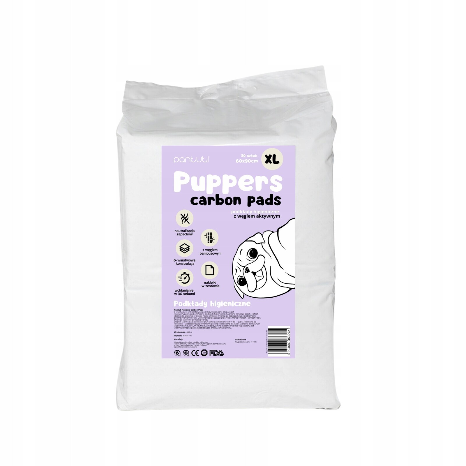 Hygienické podložky pro psa Puppers Carbon Pads XL