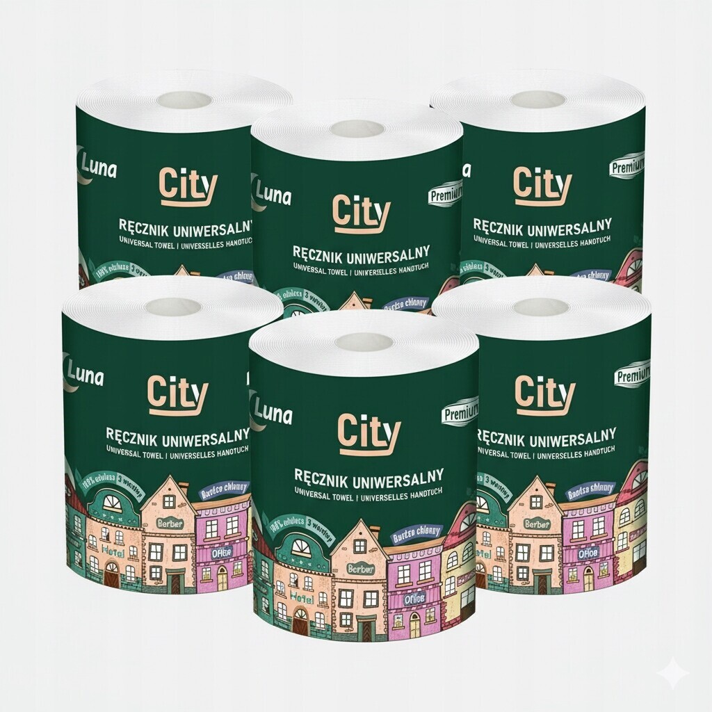 Univerzální ručník Luna City celulóza 3 vrstvy celulóza 6 kusů