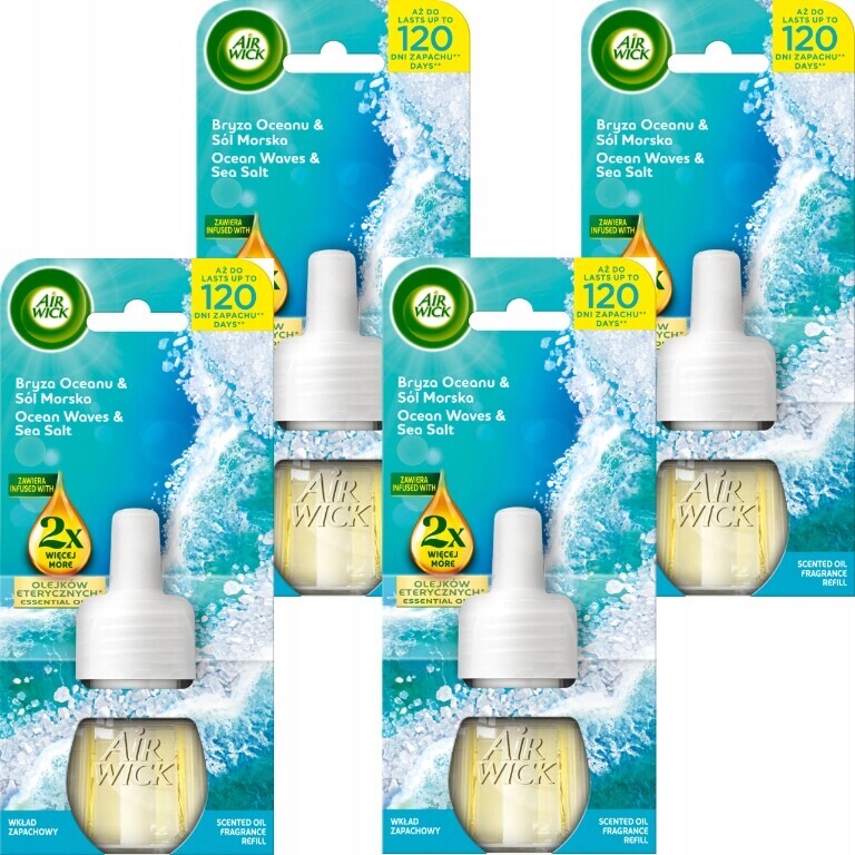 Air Wick Náhradní náplň do osvěžovače vzduchu Bryza Oceanu Mořská sůl 4ks