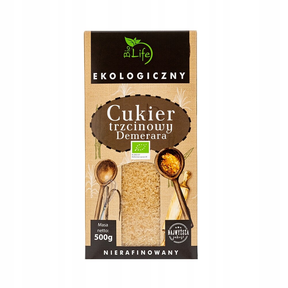 Nerafinovaný třtinový Cukr 500 g Sada: 8 ks