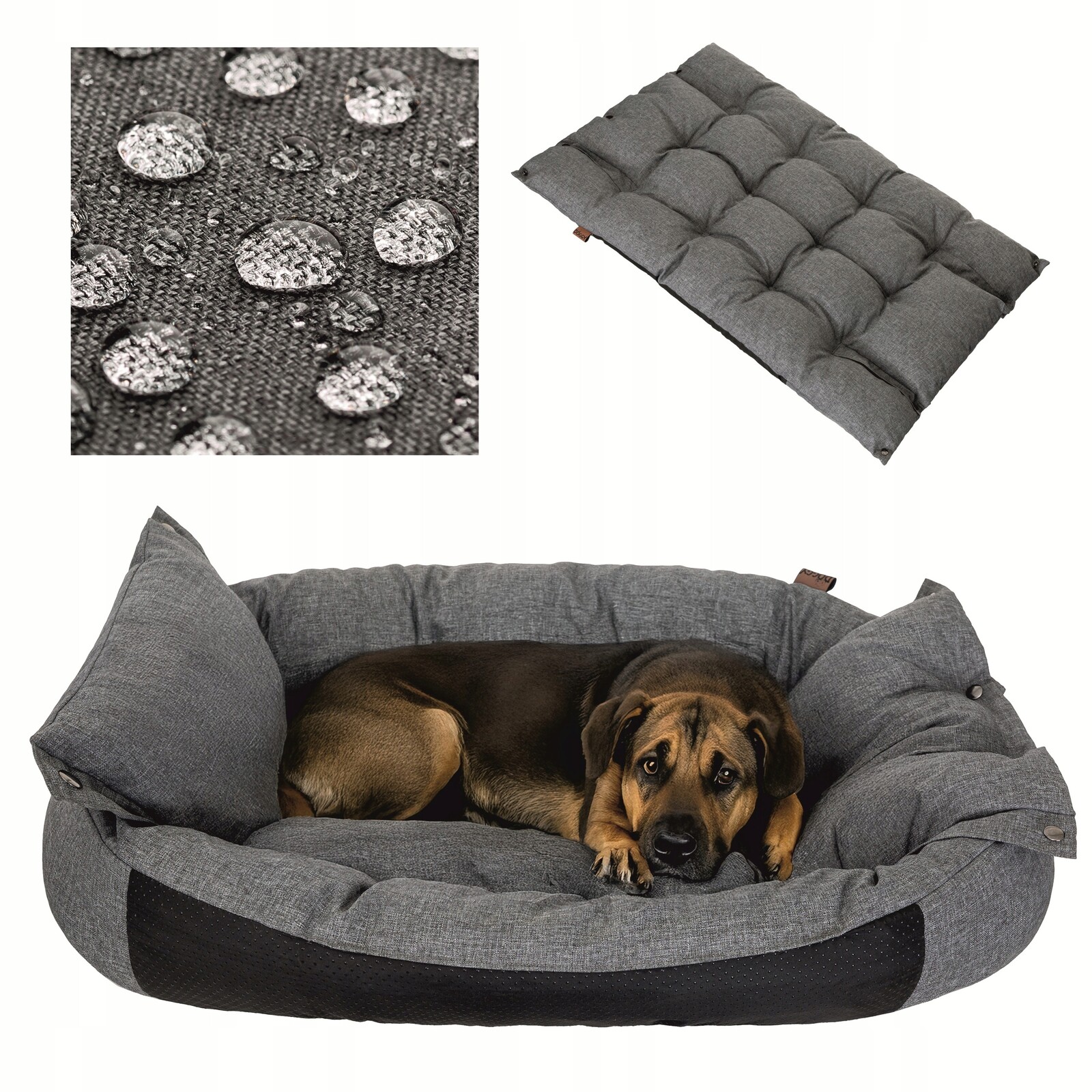 Psí Pelíšek 2 v 1 Matrace pro psy Voděodolný psí Potah 95x70cm