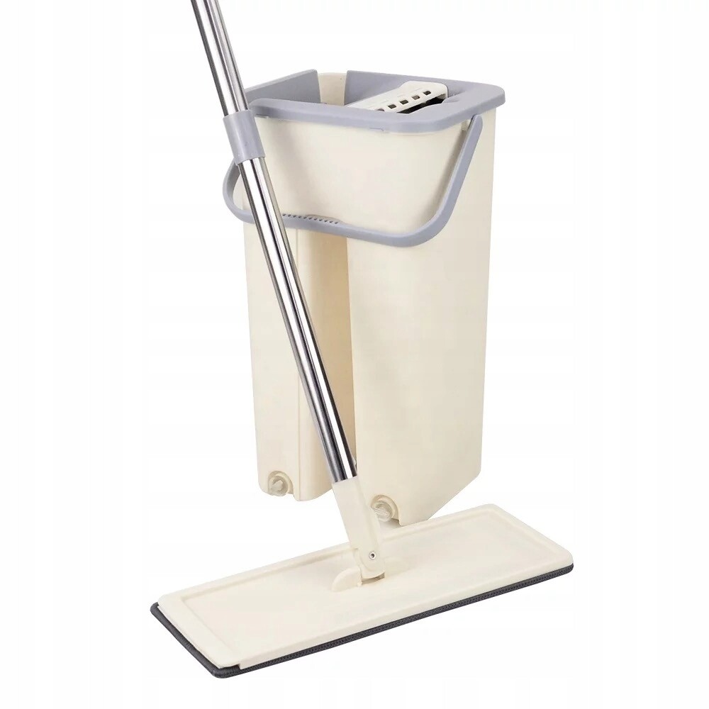 2 x Plochý Obdélníkový Mop S Kbelíkem dvoukomorový se ždímačem náplně