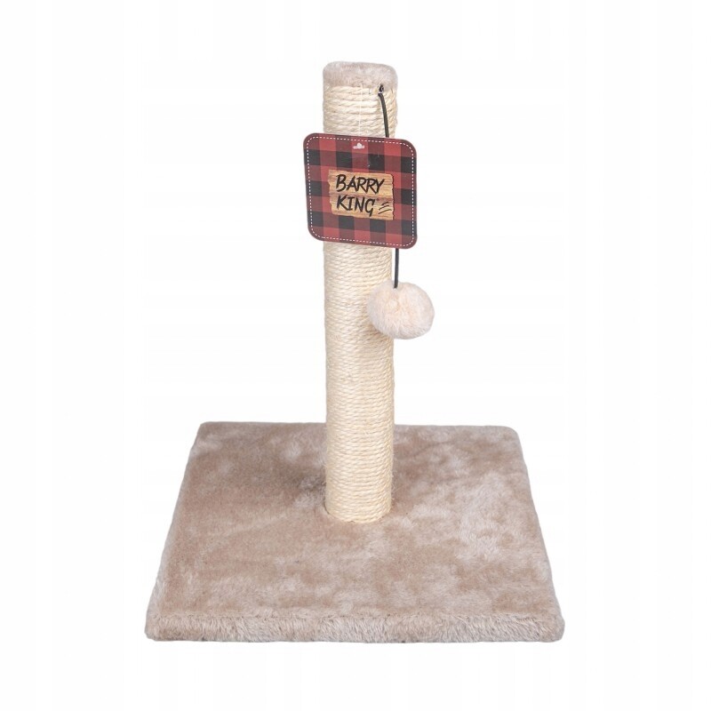 Škrabadlo pro kočky, béžové, 37 cm, s míčem na podstavci