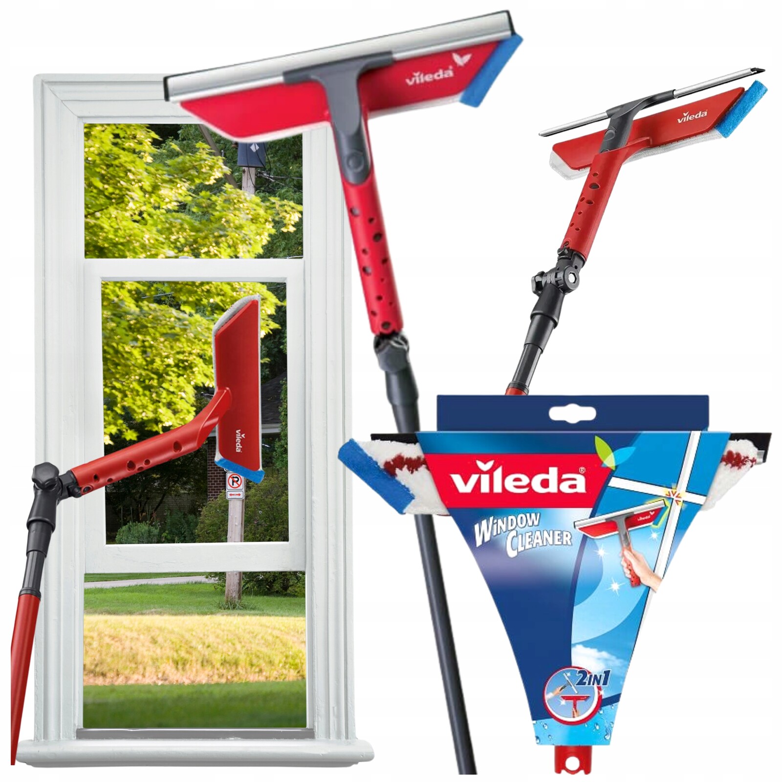 Myčka Skel Autobus Tir Vileda Teleskopická Oboustranná Stěrka 2v1