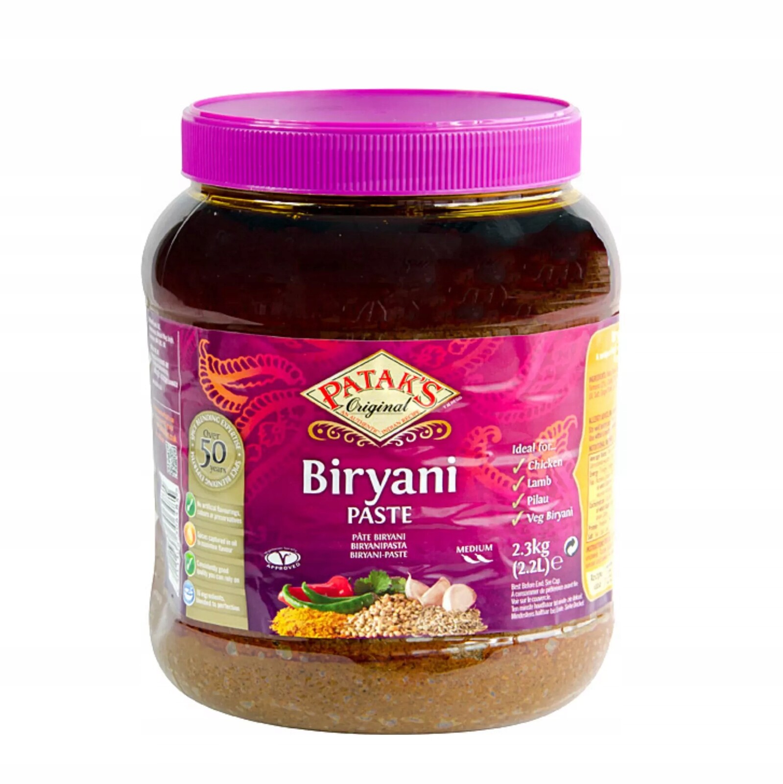 Indická pasta Biryani Paste Pataks 2,3 kg