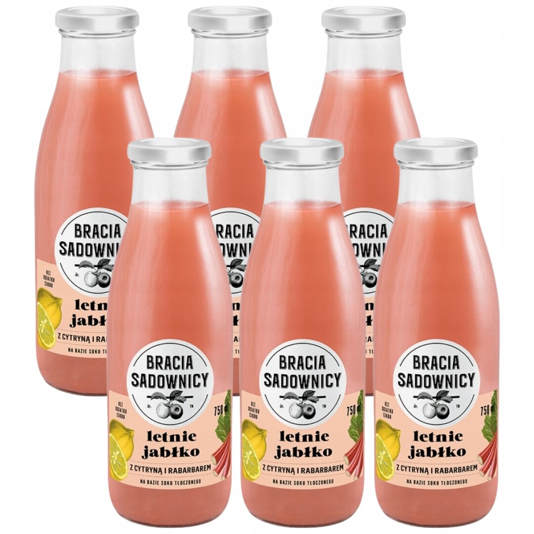 Bracia Sadownicy Limonáda letní jablko s citronem a rebarborou 750 ml x 6