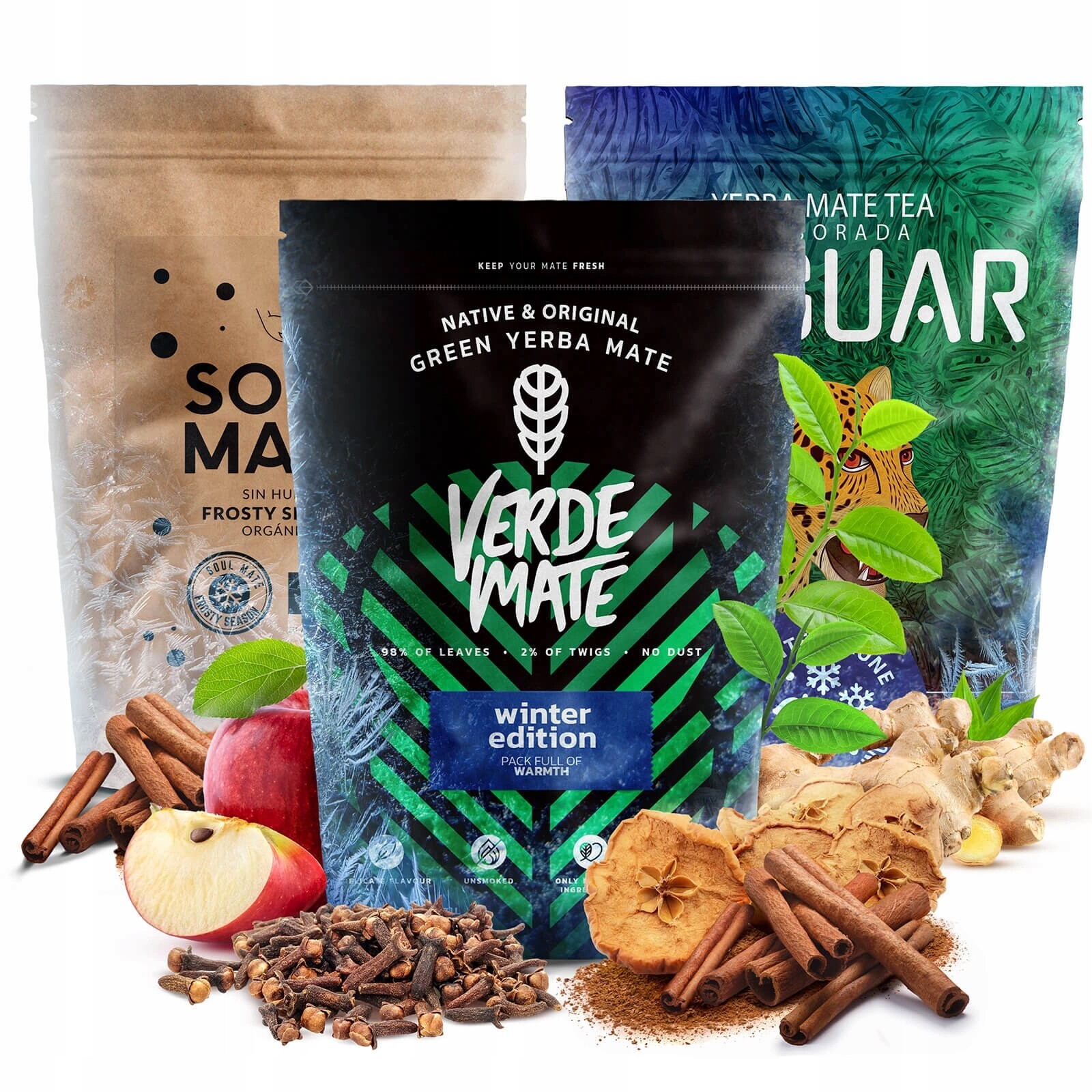 Zimní sada Yerba Mate Verde Mate Nejlepší na zimu 3x400g na Vánoce