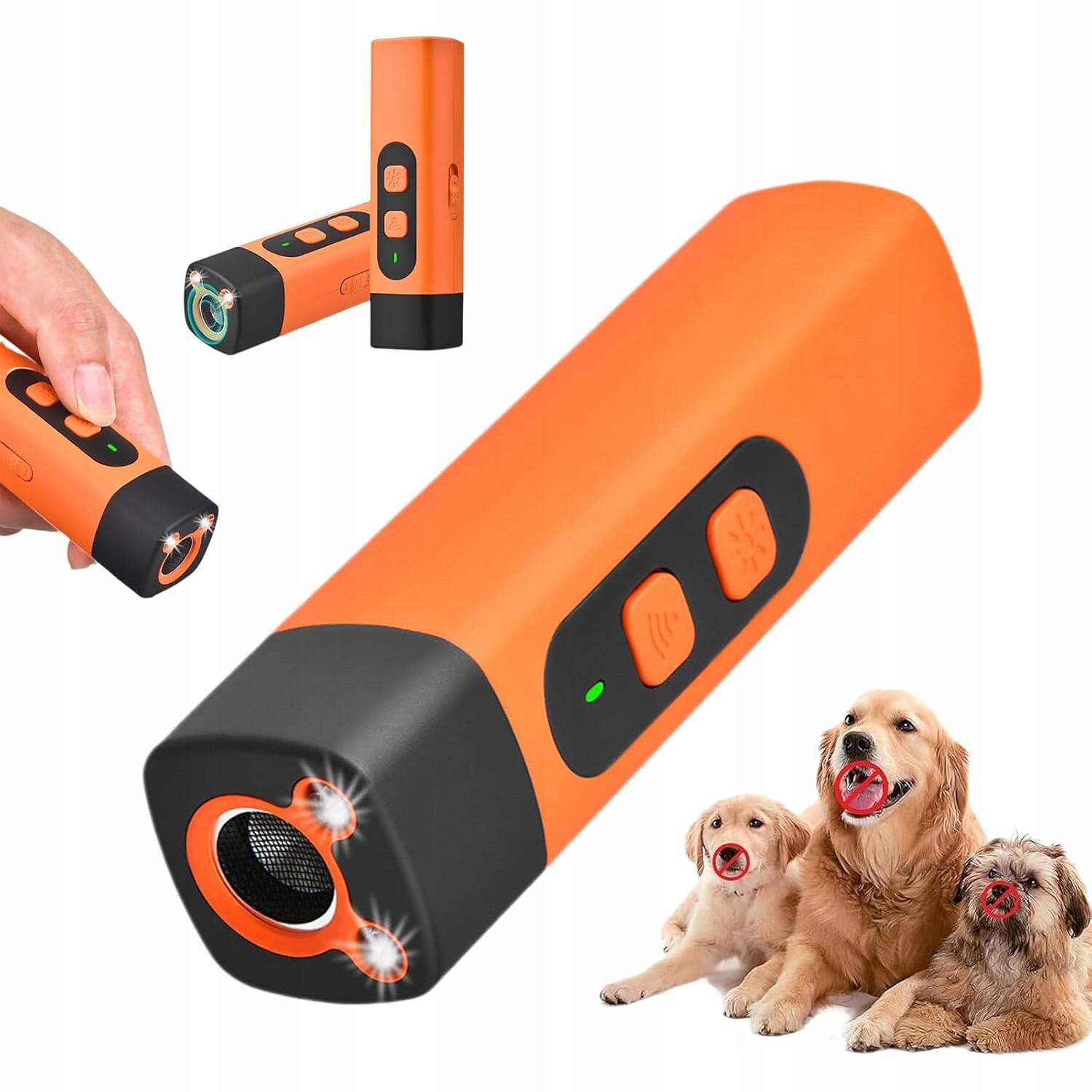 Odpuzovač Psů Ultrazvukový Protištěkač Treser Tresura S Baterkou