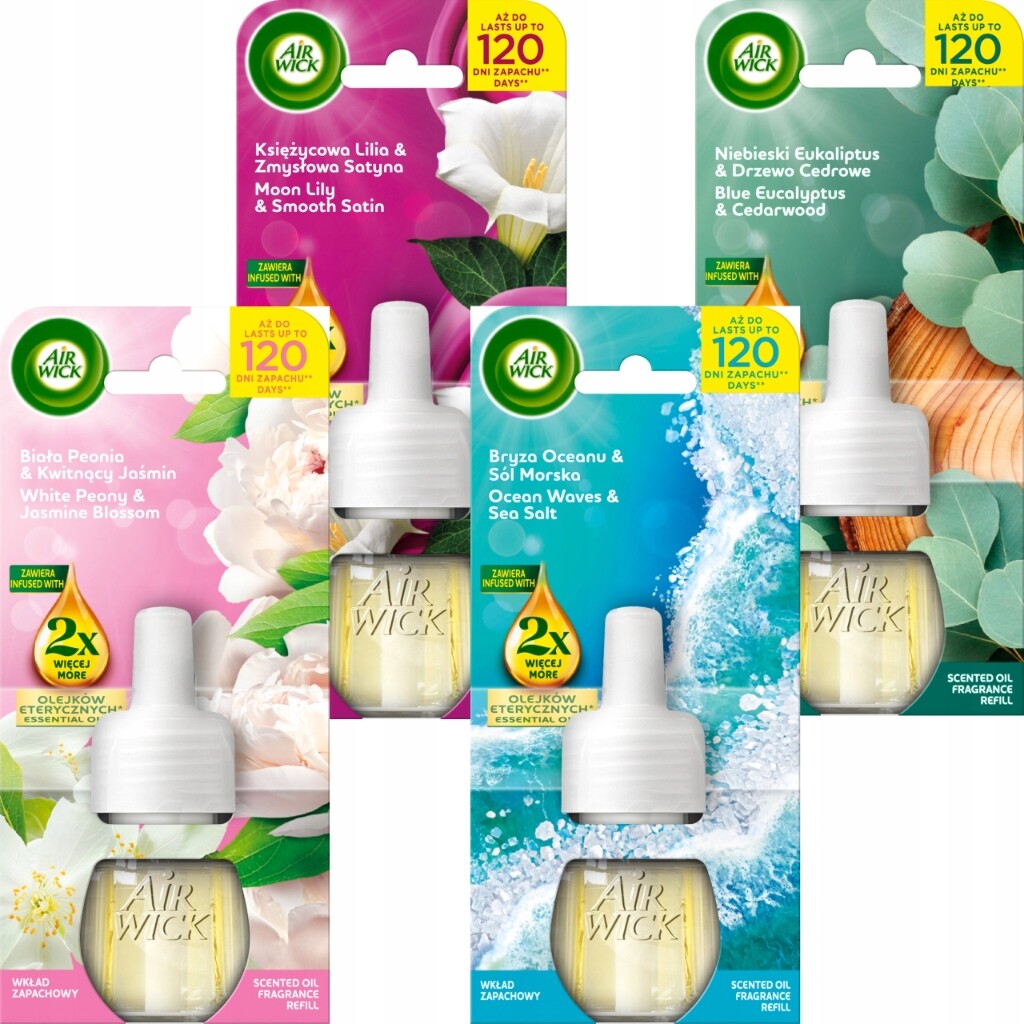 Air Wick Náhradní náplně do elektrického osvěžovače vzduchu 4 kusy MIX